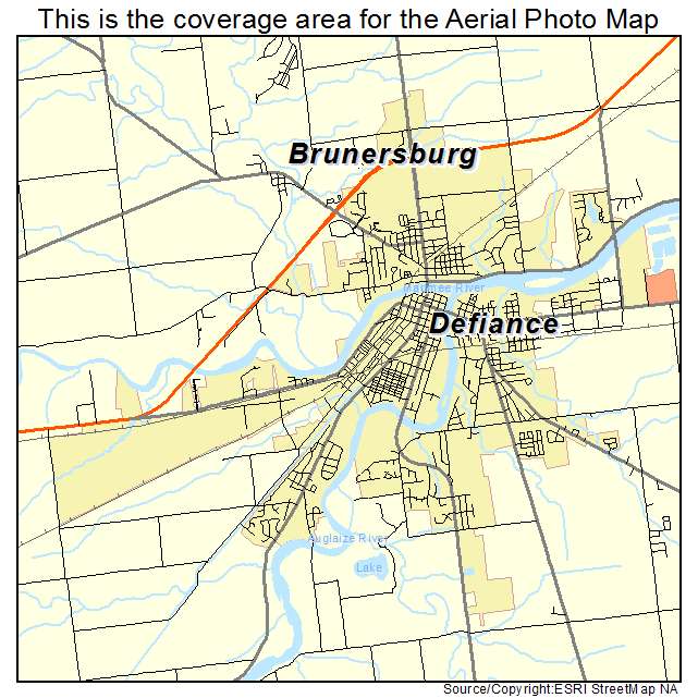 Defiance, OH location map 