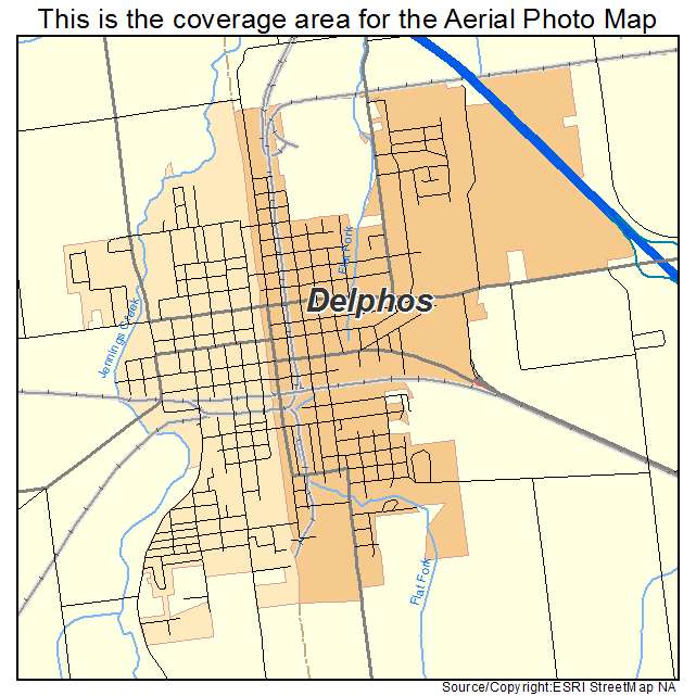 Delphos, OH location map 