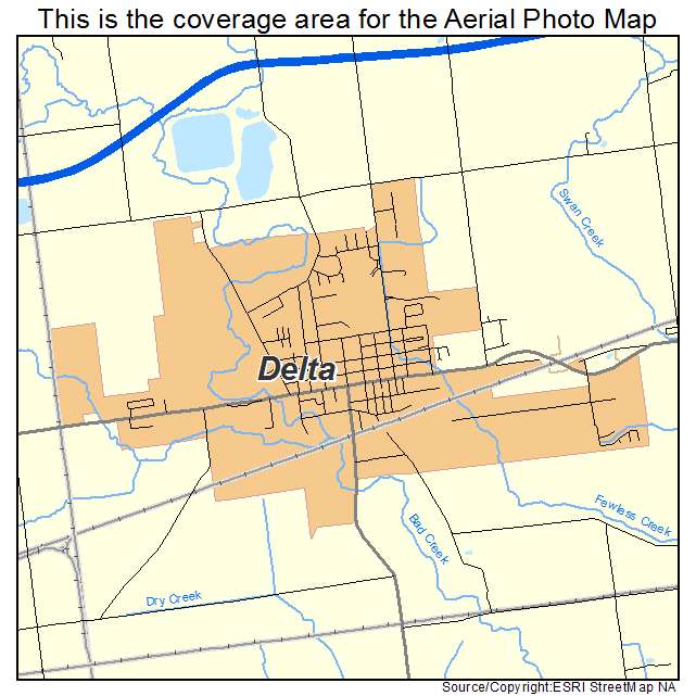 Delta, OH location map 