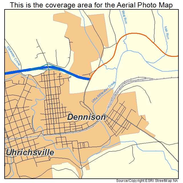 Dennison, OH location map 