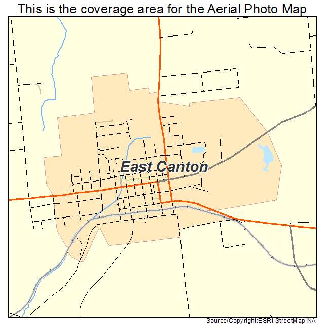 East Canton, OH location map 