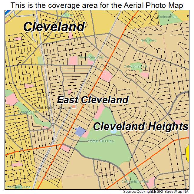 East Cleveland, OH location map 