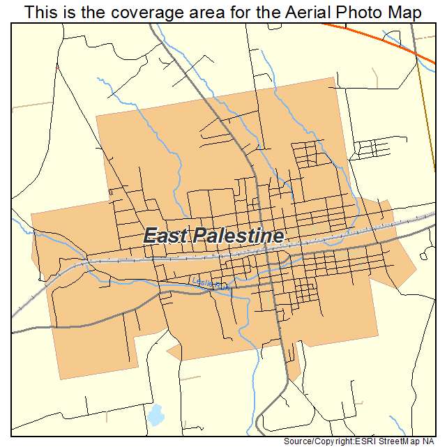 East Palestine, OH location map 