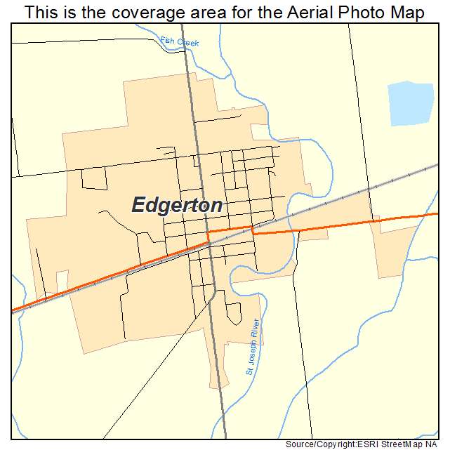 Edgerton, OH location map 
