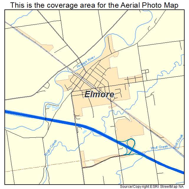 Elmore, OH location map 