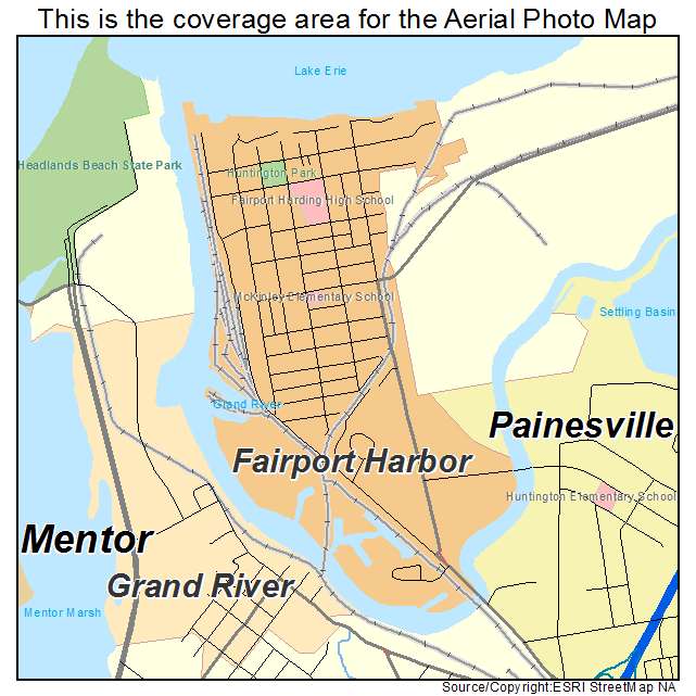Fairport Harbor, OH location map 