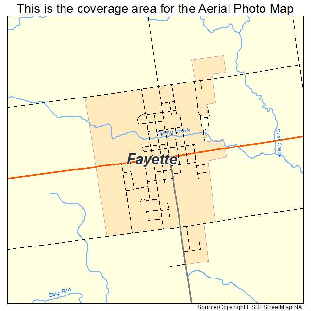 Fayette, OH location map 
