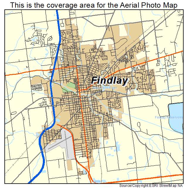Findlay, OH location map 