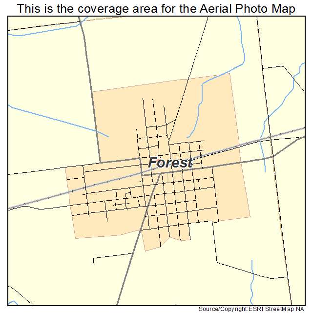 Forest, OH location map 