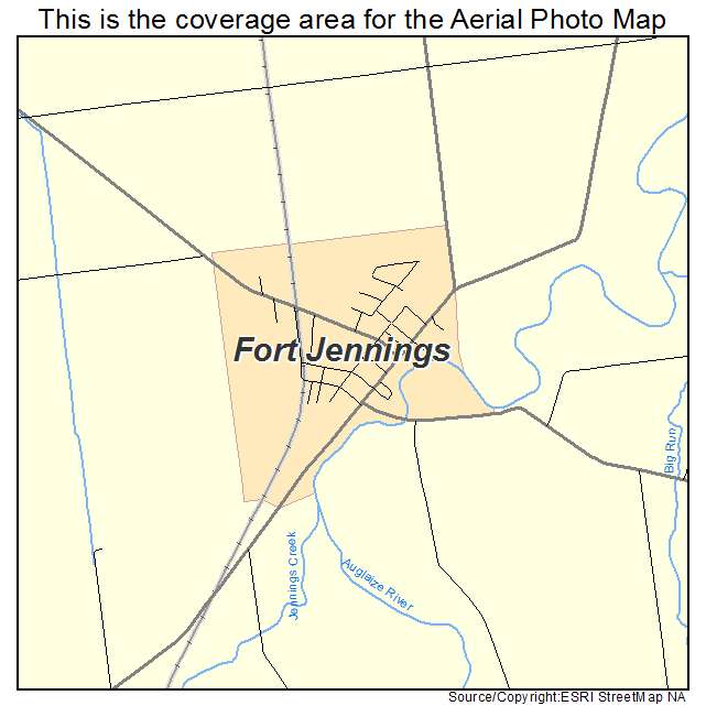 Fort Jennings, OH location map 