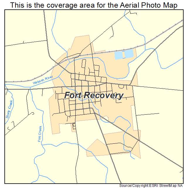 Fort Recovery, OH location map 