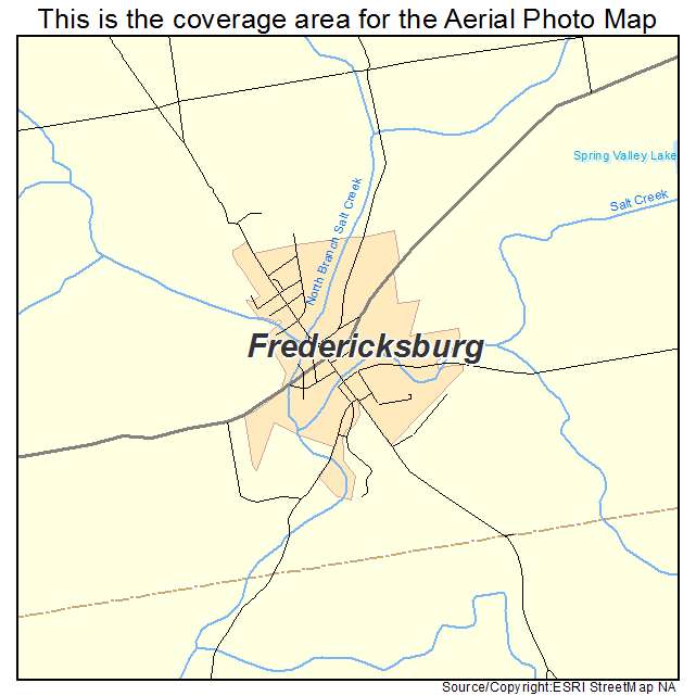 Fredericksburg, OH location map 