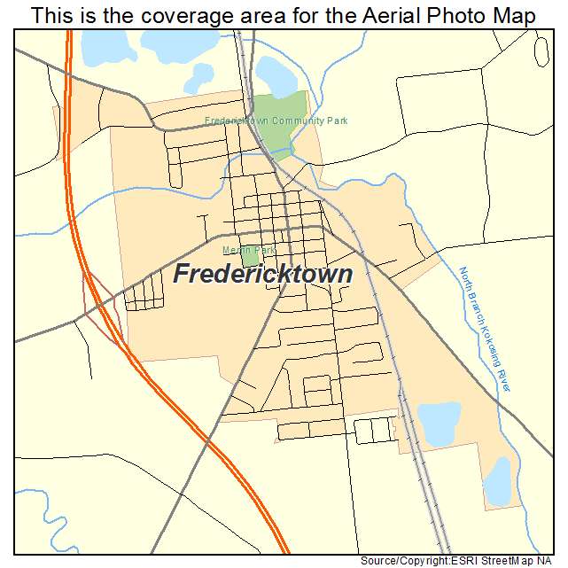 Fredericktown, OH location map 
