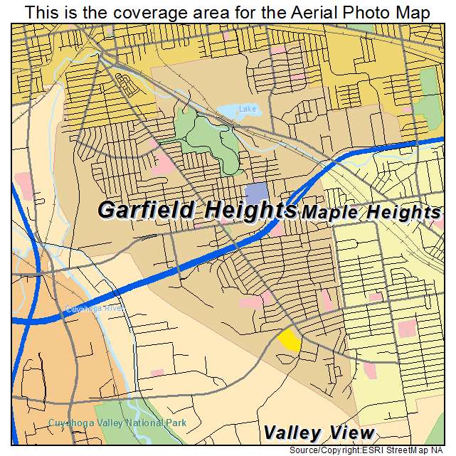 Garfield Heights, OH location map 