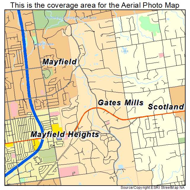 Gates Mills, OH location map 