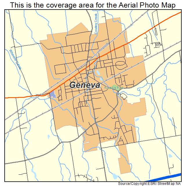 Geneva, OH location map 