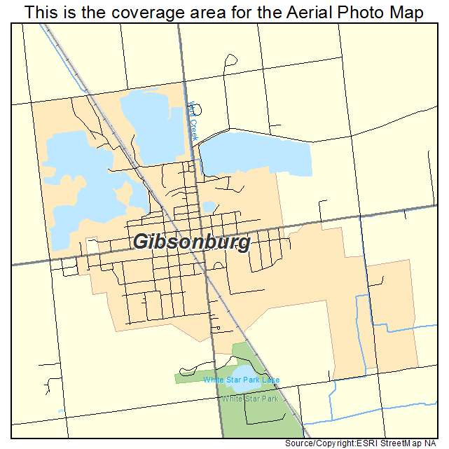 Gibsonburg, OH location map 