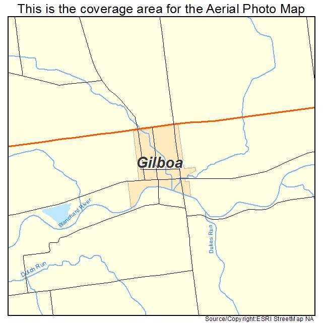 Gilboa, OH location map 