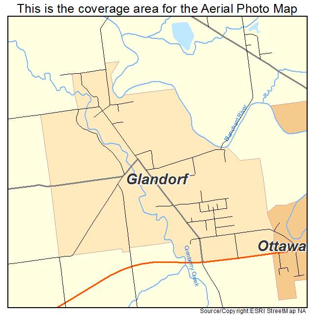 Glandorf, OH location map 