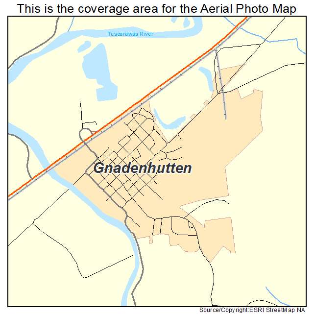 Gnadenhutten, OH location map 