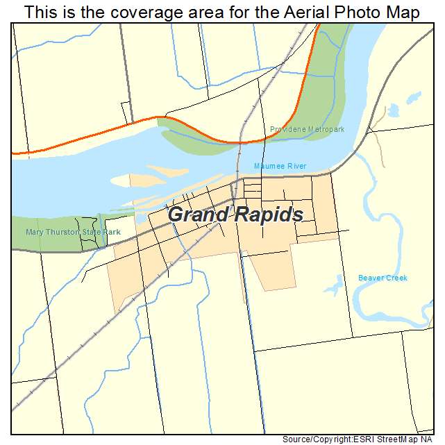 Grand Rapids, OH location map 