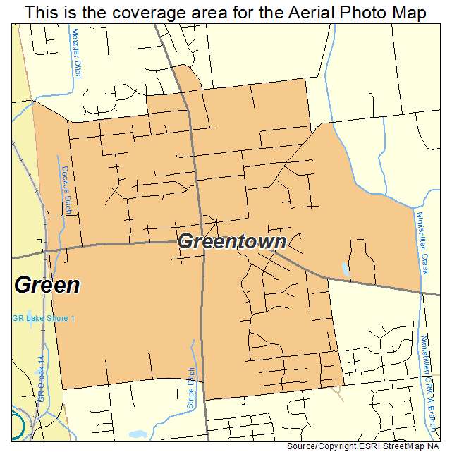Greentown, OH location map 