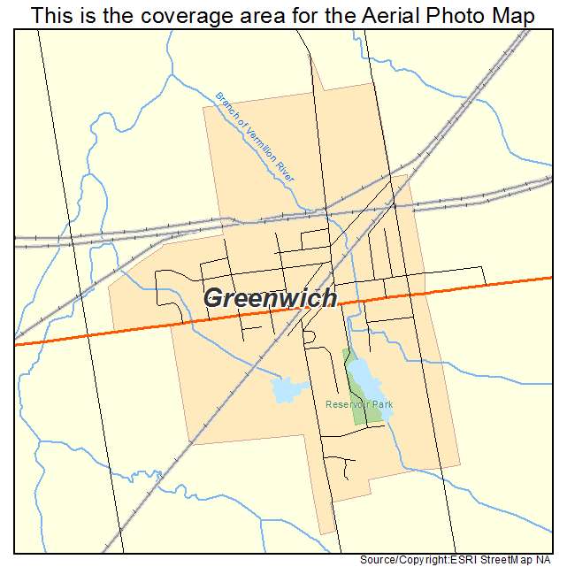 Greenwich, OH location map 