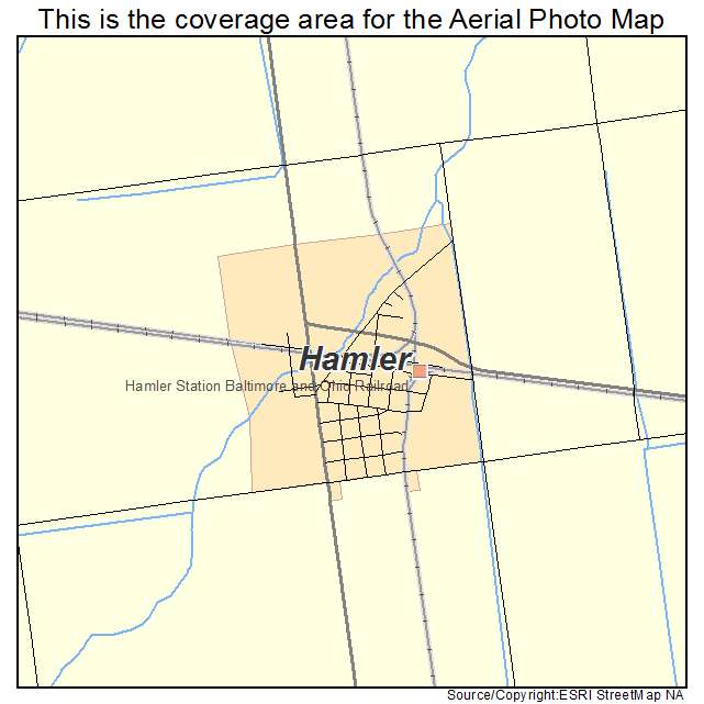 Hamler, OH location map 