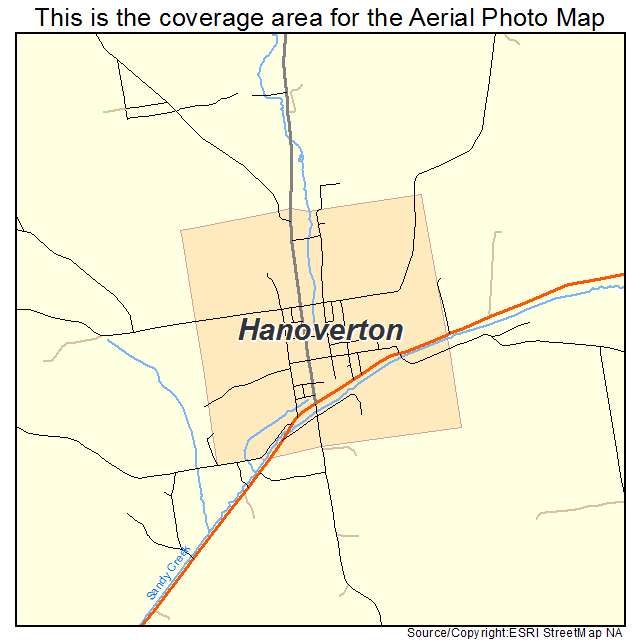 Hanoverton, OH location map 