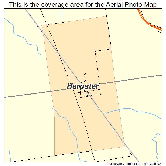 Harpster, OH location map 