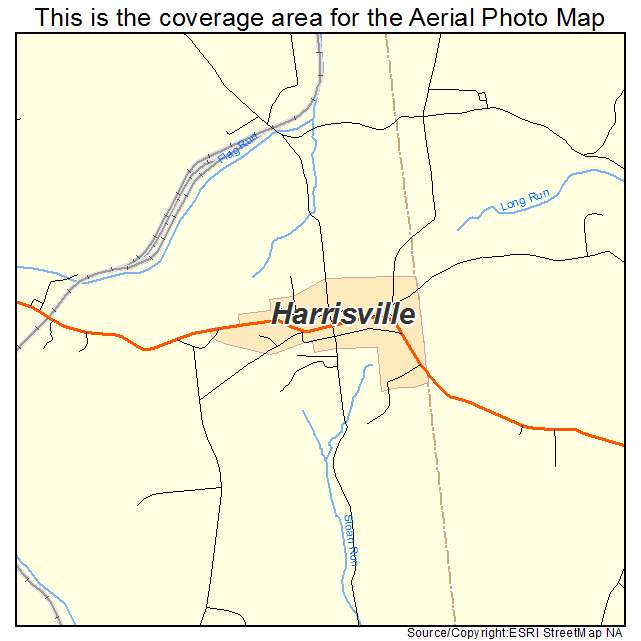 Harrisville, OH location map 