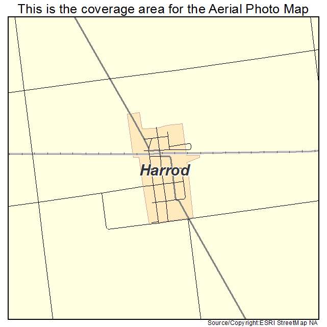 Harrod, OH location map 