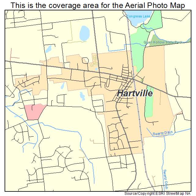 Hartville, OH location map 