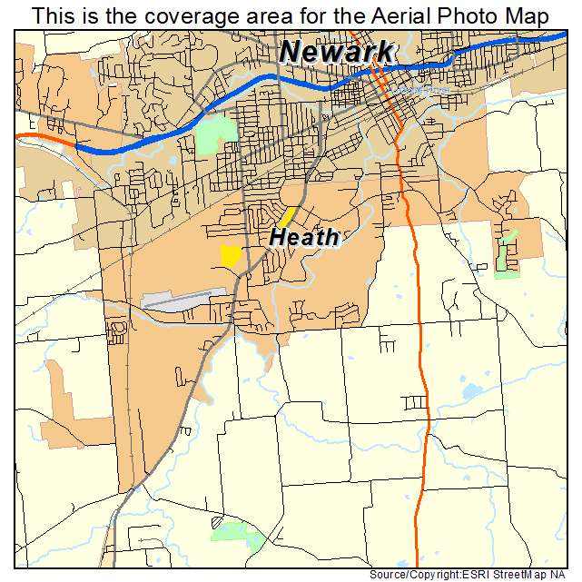 Heath, OH location map 