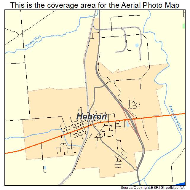 Hebron, OH location map 
