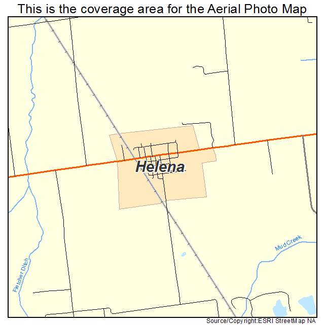 Helena, OH location map 