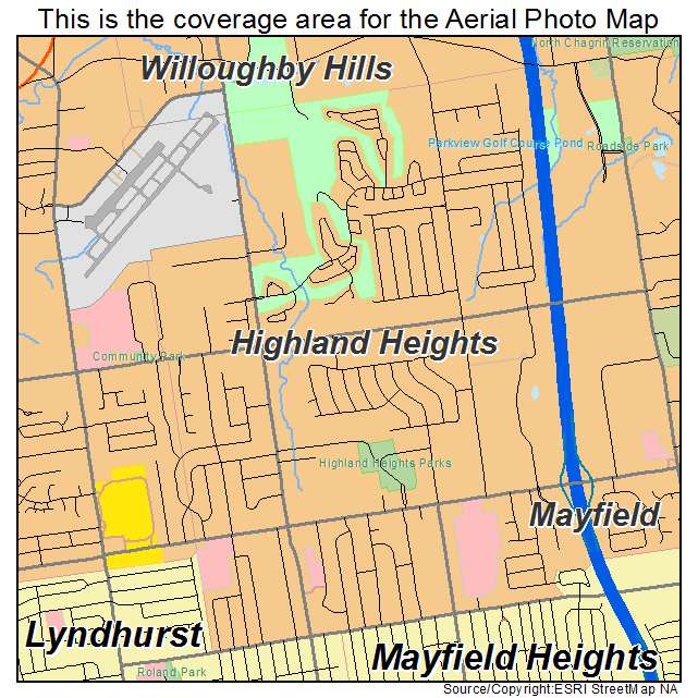 Highland Heights, OH location map 
