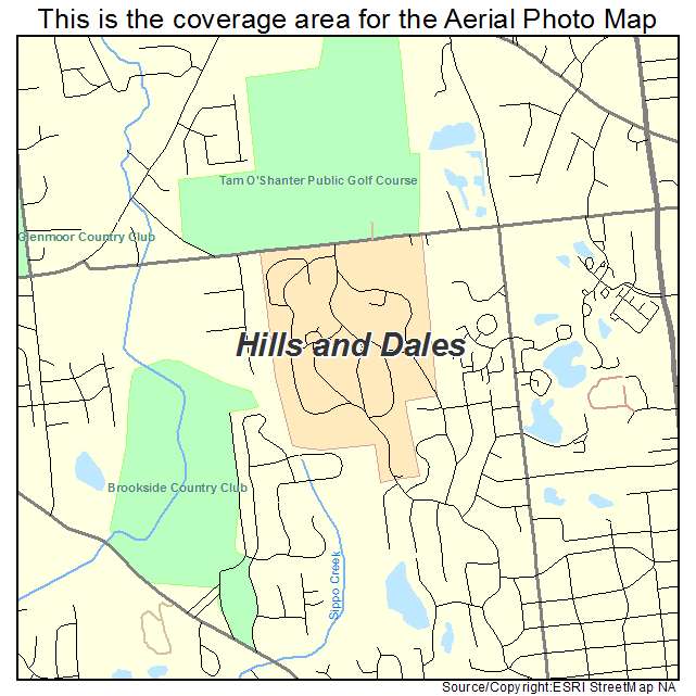 Hills and Dales, OH location map 