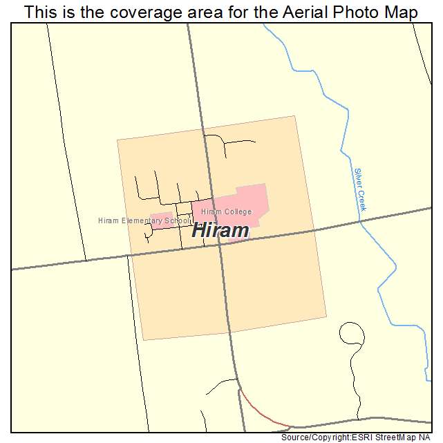 Hiram, OH location map 