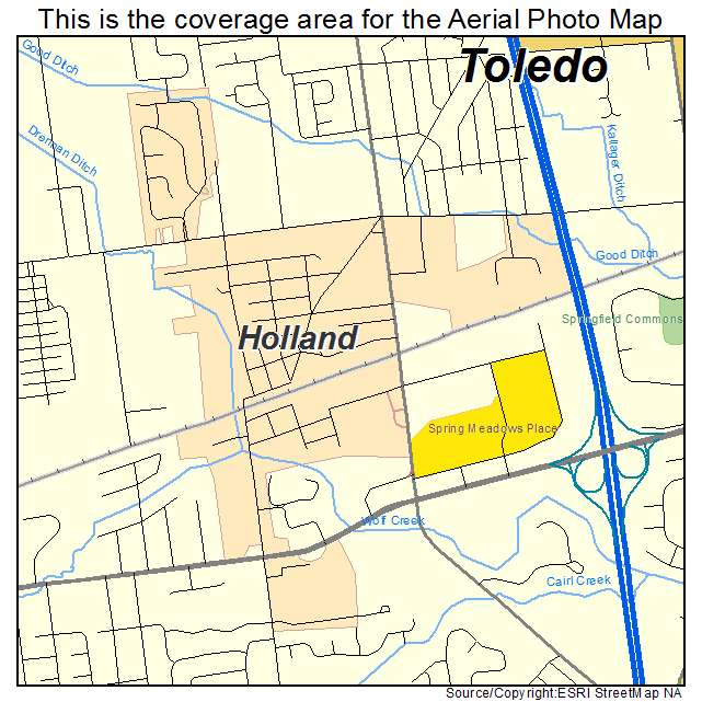 Holland, OH location map 