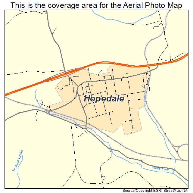 Hopedale, OH location map 