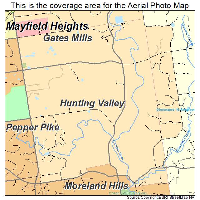Hunting Valley, OH location map 