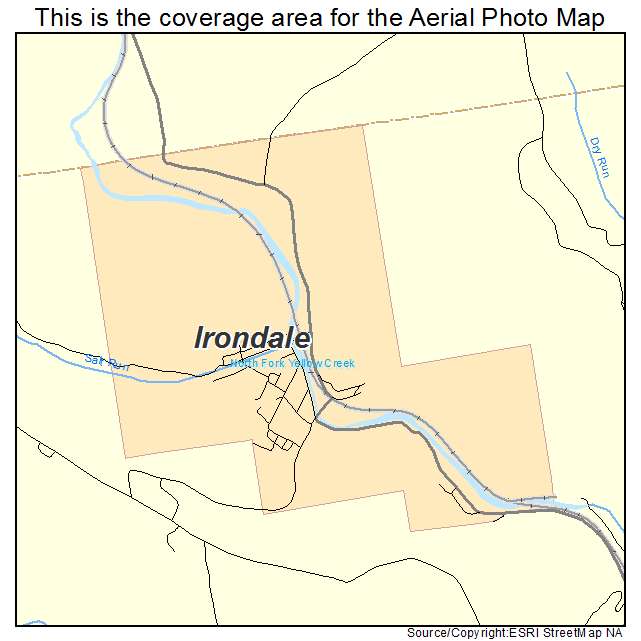 Irondale, OH location map 