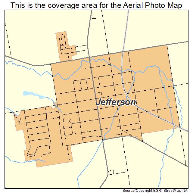 Jefferson, OH location map 