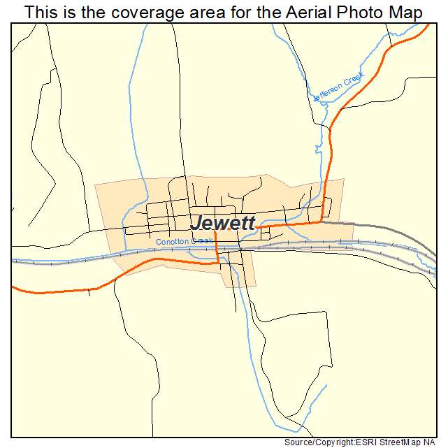 Jewett, OH location map 