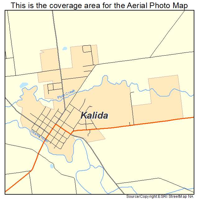 Kalida, OH location map 