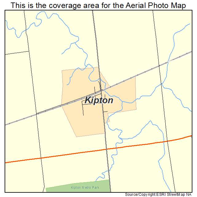 Kipton, OH location map 