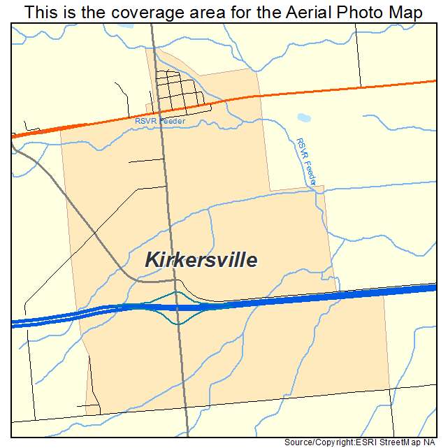 Kirkersville, OH location map 