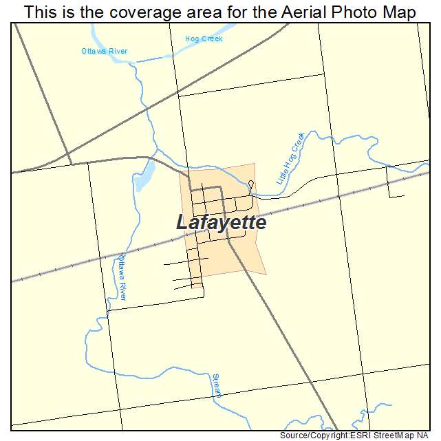 Lafayette, OH location map 
