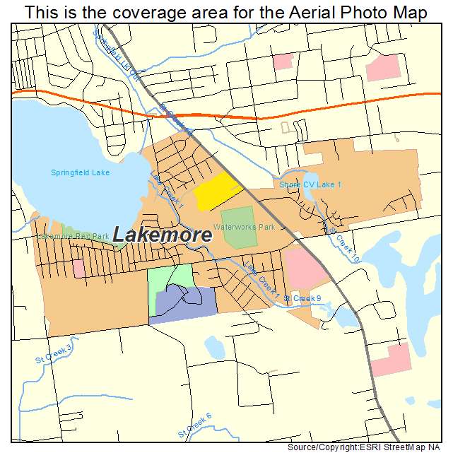 Lakemore, OH location map 